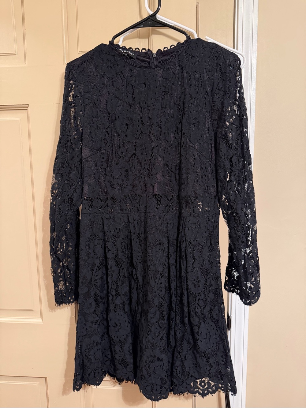 NWOT - Black Long-Sleeve Lace A-Line Dress